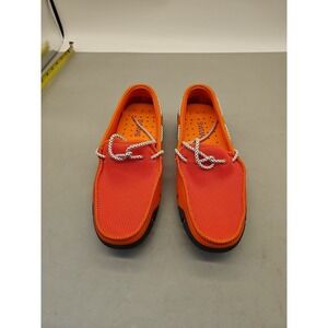 Brand New SWIMS Mens Loafers Braided Lace Slip On Summer Shoes Orange US 8